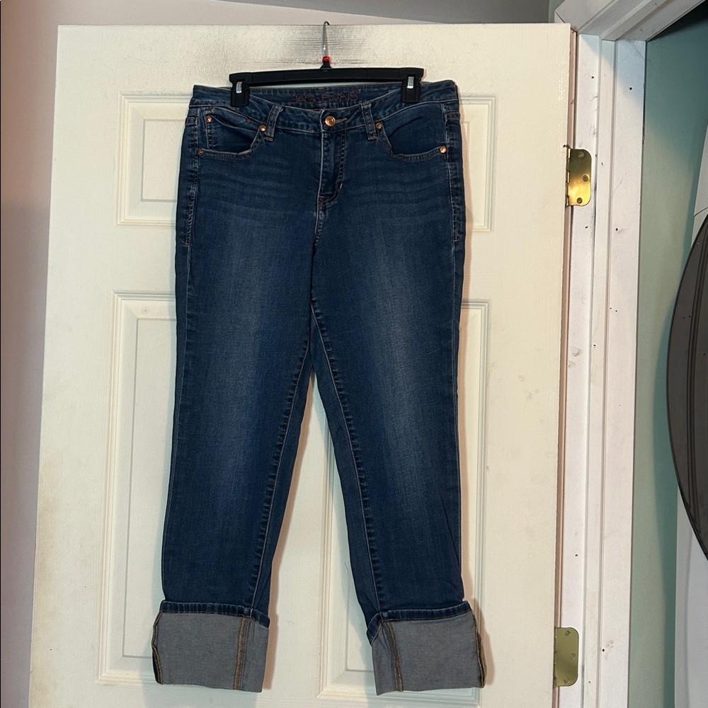 Jag Mid Rise Slim Ankle Cuff Jeans Size 10